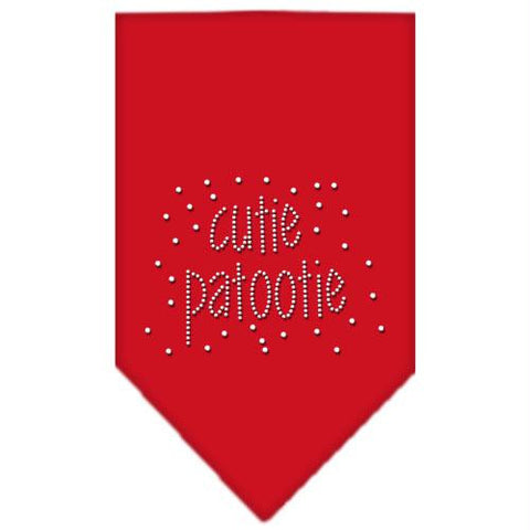 Cutie Patootie Rhinestone Bandana Red Small