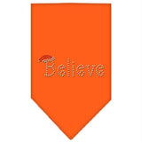 Believe Rhinestone Bandana Orange Large