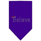 Believe Rhinestone Bandana Purple Large