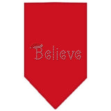 Believe Rhinestone Bandana Red Small