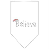 Believe Rhinestone Bandana White Small