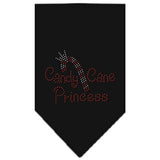 Candy Cane Princess Rhinestone Bandana Black Large