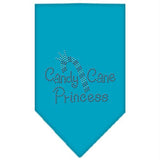 Candy Cane Princess Rhinestone Bandana Turquoise Large