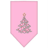 Christmas Tree Rhinestone Bandana Light Pink Large