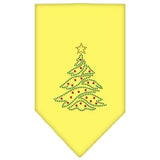 Christmas Tree Rhinestone Bandana Yellow Large