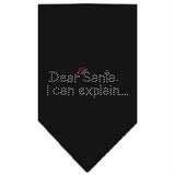 Dear Santa Rhinestone Bandana Black Large