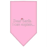 Dear Santa Rhinestone Bandana Light Pink Small