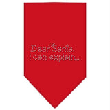 Dear Santa Rhinestone Bandana Red Small