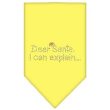 Dear Santa Rhinestone Bandana Yellow Small