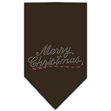 Merry Christmas Rhinestone Bandana Cocoa Large