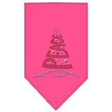 Peace Tree Rhinestone Bandana Bright Pink Large