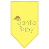 Santa Baby Rhinestone Bandana Yellow Large