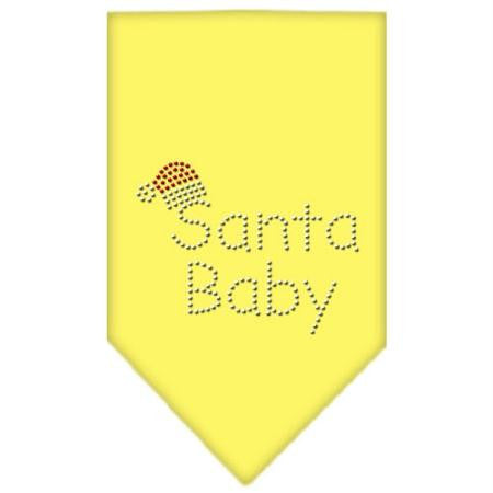 Santa Baby Rhinestone Bandana Yellow Large