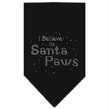 Santa Paws Rhinestone Bandana Black Large