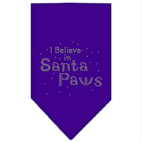 Santa Paws Rhinestone Bandana Purple Large