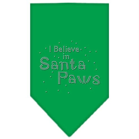 Santa Paws Rhinestone Bandana Emerald Green Small