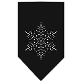 Snowflake Rhinestone Bandana Black Large