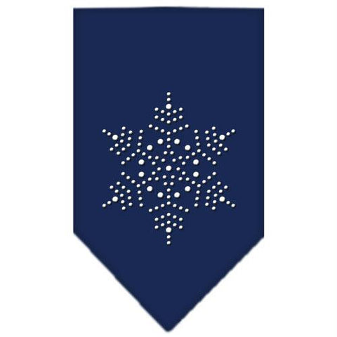 Snowflake Rhinestone Bandana Navy Blue large