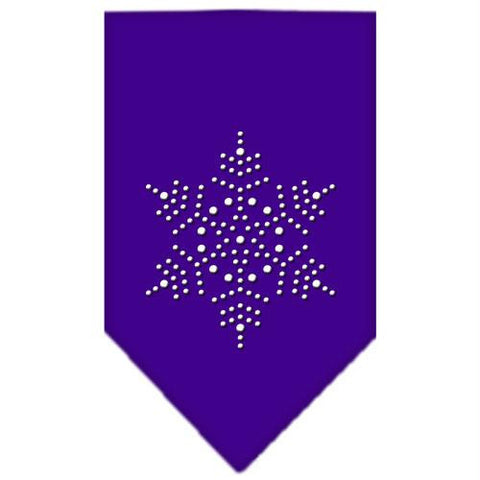 Snowflake Rhinestone Bandana Purple Large