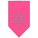 Snowflake Rhinestone Bandana Bright Pink Small