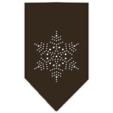 Snowflake Rhinestone Bandana Cocoa Small