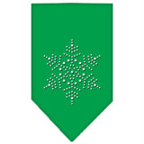 Snowflake Rhinestone Bandana Emerald Green Small