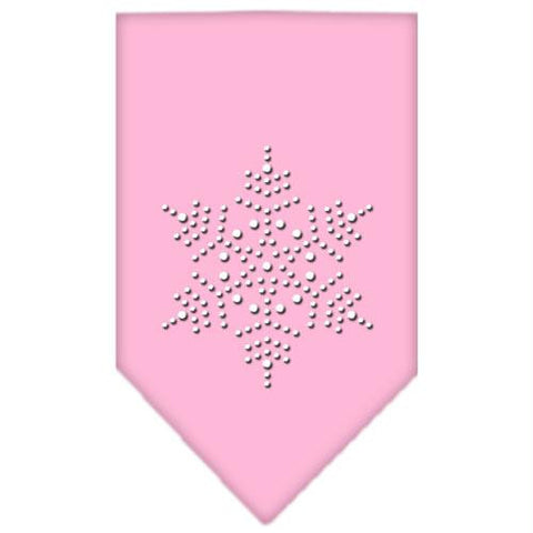 Snowflake Rhinestone Bandana Light Pink Small