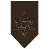 Star Of David Rhinestone Bandana Cocoa Large