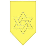 Star Of David Rhinestone Bandana Yellow Large