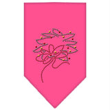 Wreath Rhinestone Bandana Bright Pink Small