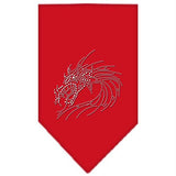 Dragon Rhinestone Bandana Red Large