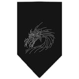 Dragon Rhinestone Bandana Black Small