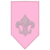 Fleur De Lis Rhinestone Bandana Light Pink Small