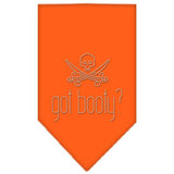 Got Booty Rhinestone Bandana Orange Large
