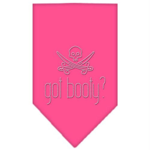 Got Booty Rhinestone Bandana Bright Pink Small
