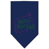 Happy New Year Rhinestone Bandana Navy Blue large