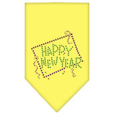 Happy New Year Rhinestone Bandana Yellow Large