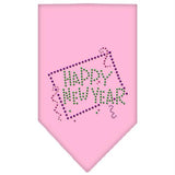 Happy New Year Rhinestone Bandana Light Pink Small