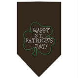 Happy St. Patricks Day Rhinestone Bandana Cocoa Small