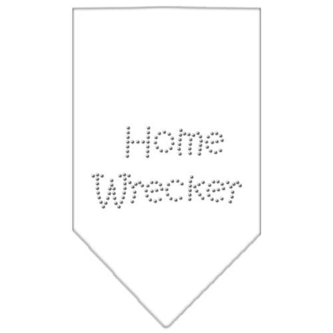 Home Wrecker Rhinestone Bandana White Large