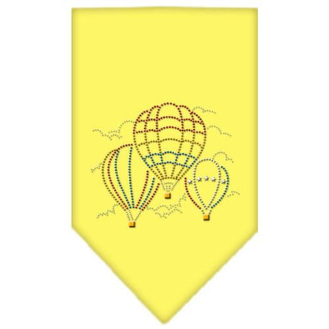 Hot Air Balloons Rhinestone Bandana Yellow Large