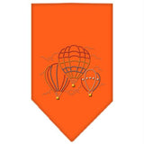Hot Air Balloons Rhinestone Bandana Orange Small
