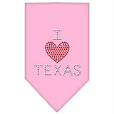 I Heart Texas Rhinestone Bandana Light Pink Small