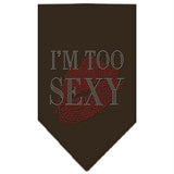 I'm Too Sexy Rhinestone Bandana Cocoa Small
