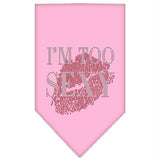 I'm Too Sexy Rhinestone Bandana Light Pink Small