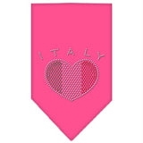 Italy  Rhinestone Bandana Bright Pink Large