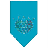 Italy  Rhinestone Bandana Turquoise Large