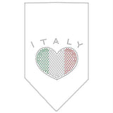 Italy  Rhinestone Bandana White Large