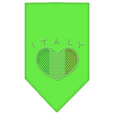 Italy  Rhinestone Bandana Lime Green Small
