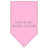 Leave My Bone Alone Rhinestone Bandana Light Pink Large